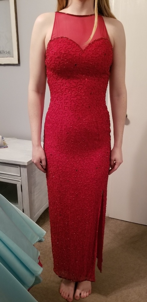 Red formal dress